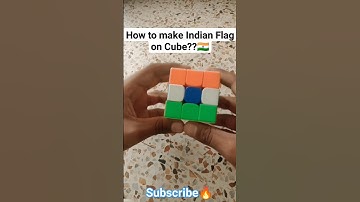 How to make Indian Flag on Cube??🇮🇳🔥 #shorts #shortsfeed #shortvideo #india #cube