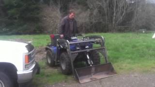 Earth Mover Atv Loader From Atv Implements Fully Hydraulics Gas Power Pack. Sneak Preview