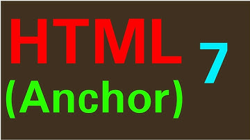 HTML Tutorial 7: Anchor Tag in HTML | For Beginners in Hindi