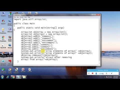 Write A Java Program To Remove One Array From Another Array 45