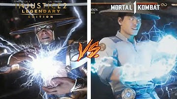 Injustice 2 Raiden VS Mortal Kombat 1 Raiden (Fatal Blow Animation)