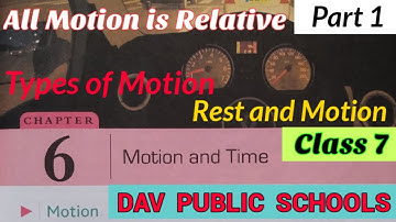 Dav class 7 Motion and Time Part 1