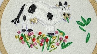 Cow embroidery مانگا🐄