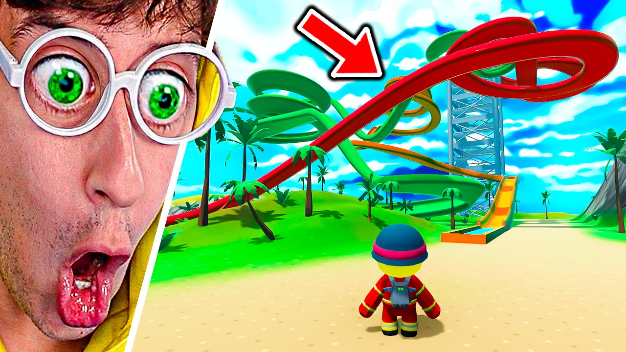 24 HORAS en PARQUE de ACUÁTICO 🤑💧🎪!! (desastre 👮‍♂️) - Wobbly Life #189