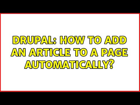 Drupal: How to