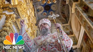 ‘This is ours’: Ukrainians celebrate Orthodox Christmas in reclaimed Kyiv monastery