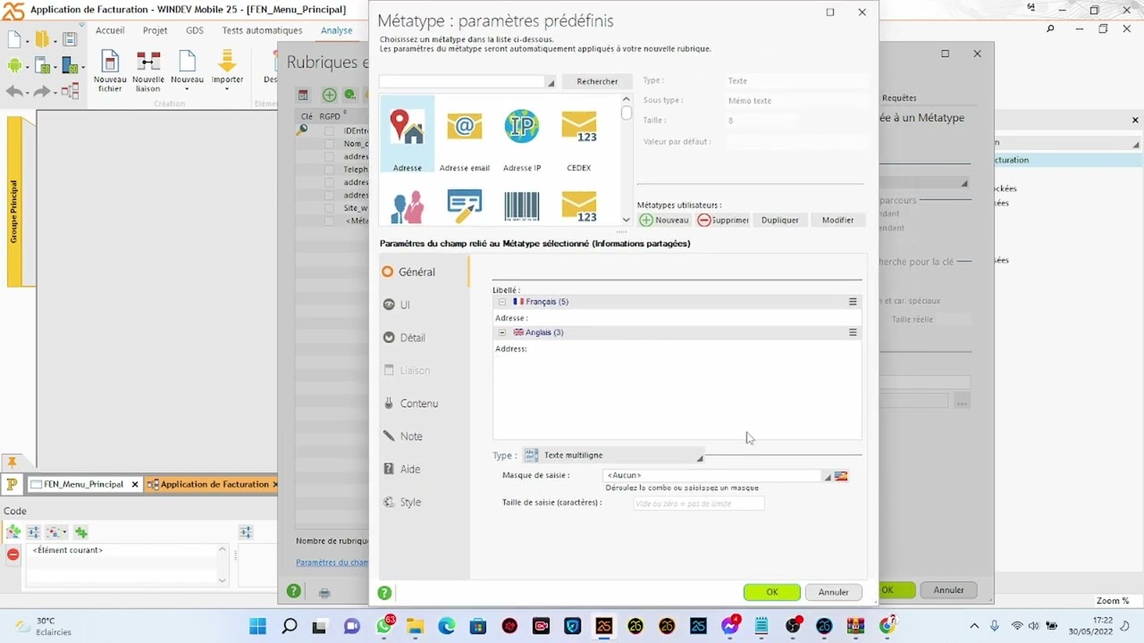 Cas pratique Windev Mobile - Application de facturation - Parti 1