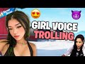 GIRL VOICE TROLLING CHICA 😂 (SHE WAS PISSED!)