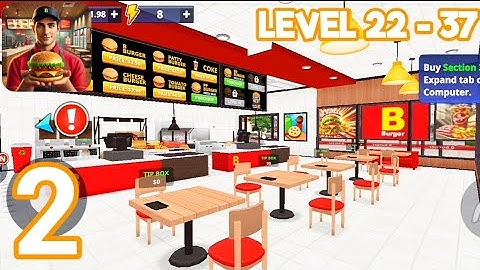 Burger Simulator | Gameplay Walkthrough Part 2 - Level [22-37] + Shop Expansion