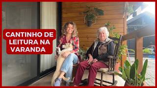 Cantinho da leitura na varanda