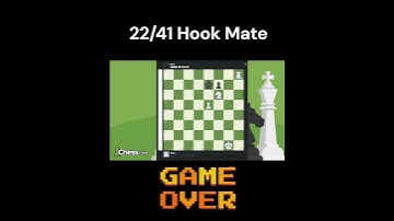Hook Mate #chess #checkmatepatterns