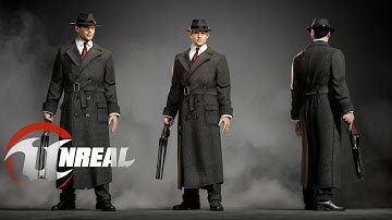 Animated Low poly Game Ready Mafia Gangster 4 / 3D