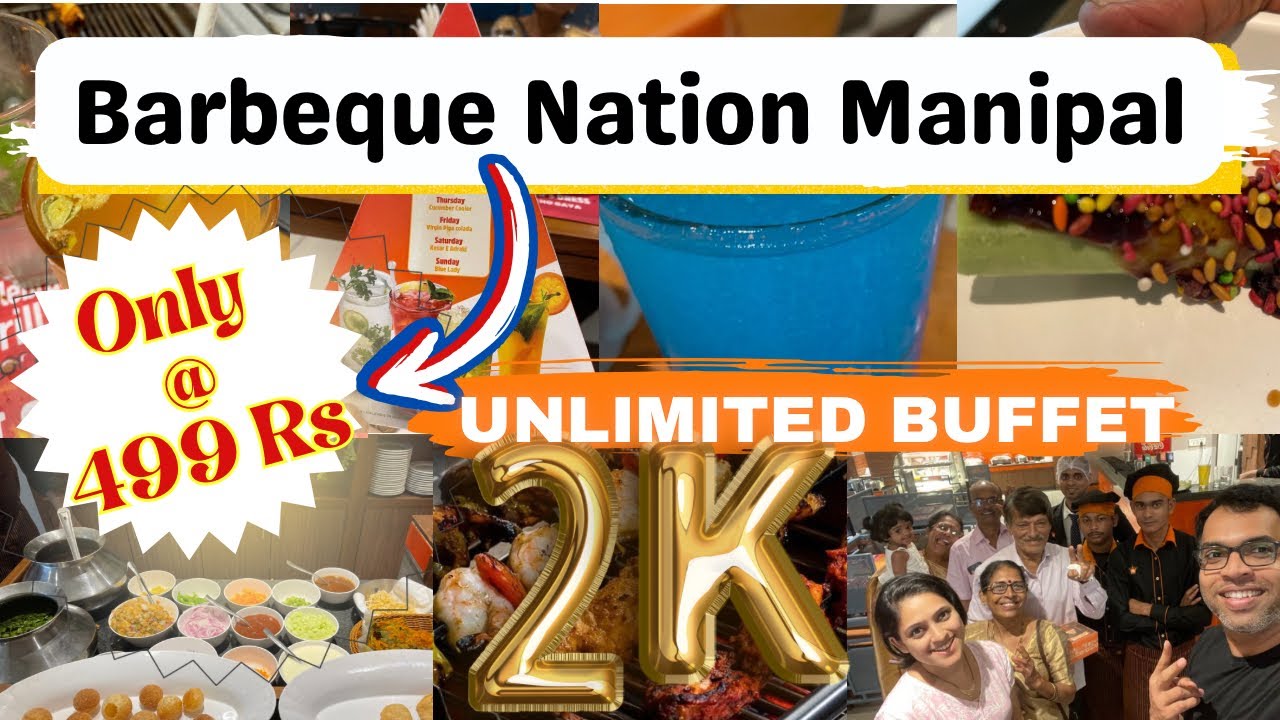 Barbeque Nation Manipal UdupiUnlimited food for just Rs.499/ ಕನ್ನಡ Vlog trishikaraaj YouTube
