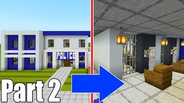 Minecraft Tutorial: How To Make A Police Station Part 2 "2019 City Tutorial"