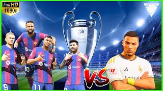 EA FC24 - Kylian Mbappé Messi Neymar Jr & Haaland vs Ronaldo😂 || FC Barcelona vs Real Madrid