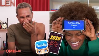 'OMKalen': Kalen & Tabitha Brown Play '2020 Just the Good Stuff' 'Heads Up!' Deck