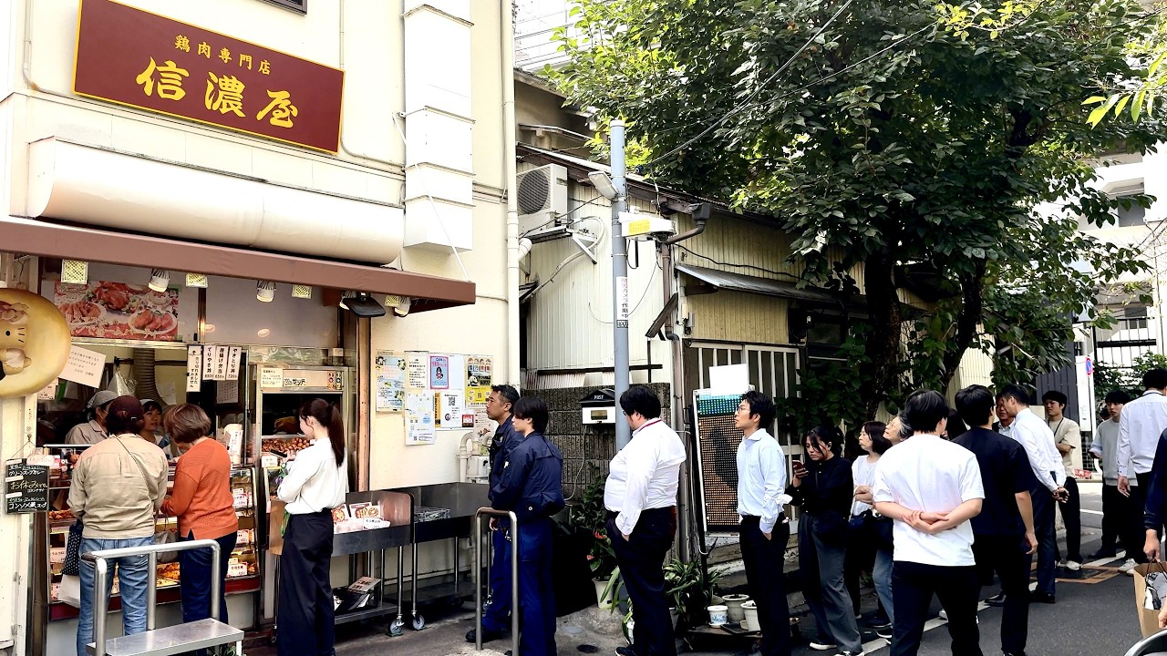 【大行列】１日６００ｋｇの鶏肉！大人気鶏肉専門店の五反田・信濃屋に密着｜Japanese Street Food
