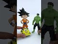 Goku steals Hulk's car 😂#dragonball#goku#marvel #alltoys #funny #shorts #shortsfeed