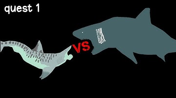 Megalodon vs Helicoprion (stick nodes pro) [request 1]