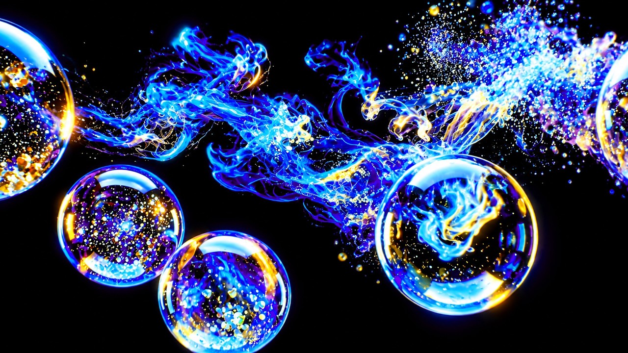 ✨ Satisfying Smoke Bubbles 🫧 | 4K OLED TV Background & Music