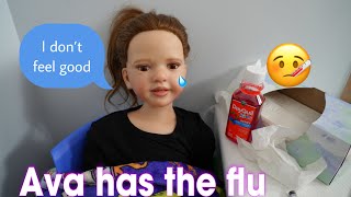 Reborn doll Ava has a cold Evening Routine Reborn RP videos