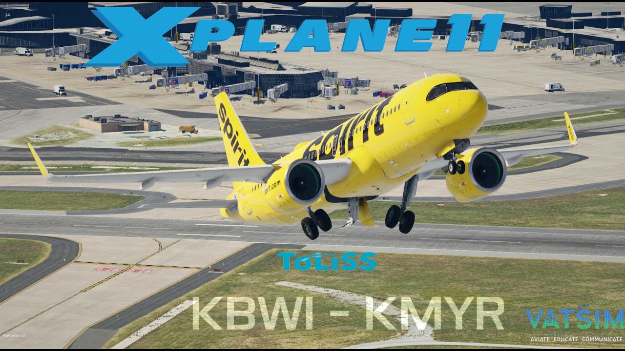 🔴X-Plane 11 Livestream | Toliss A320-271NEO | Baltimore - Myrtle Beach | Vatsim  *** HardLanding