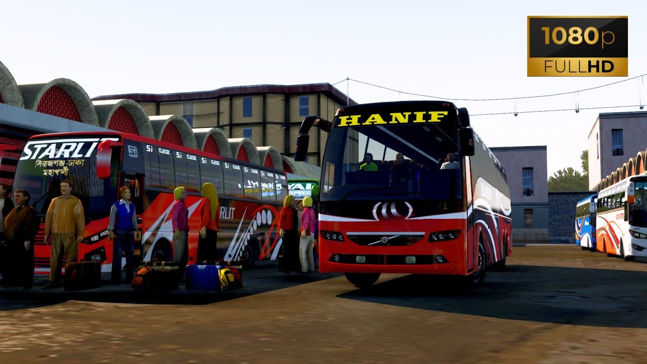 Dhaka(gabtali) to Narshingdi। ETS 2 game play।By hanif volvo b9r multi axle।Bd next gen map।