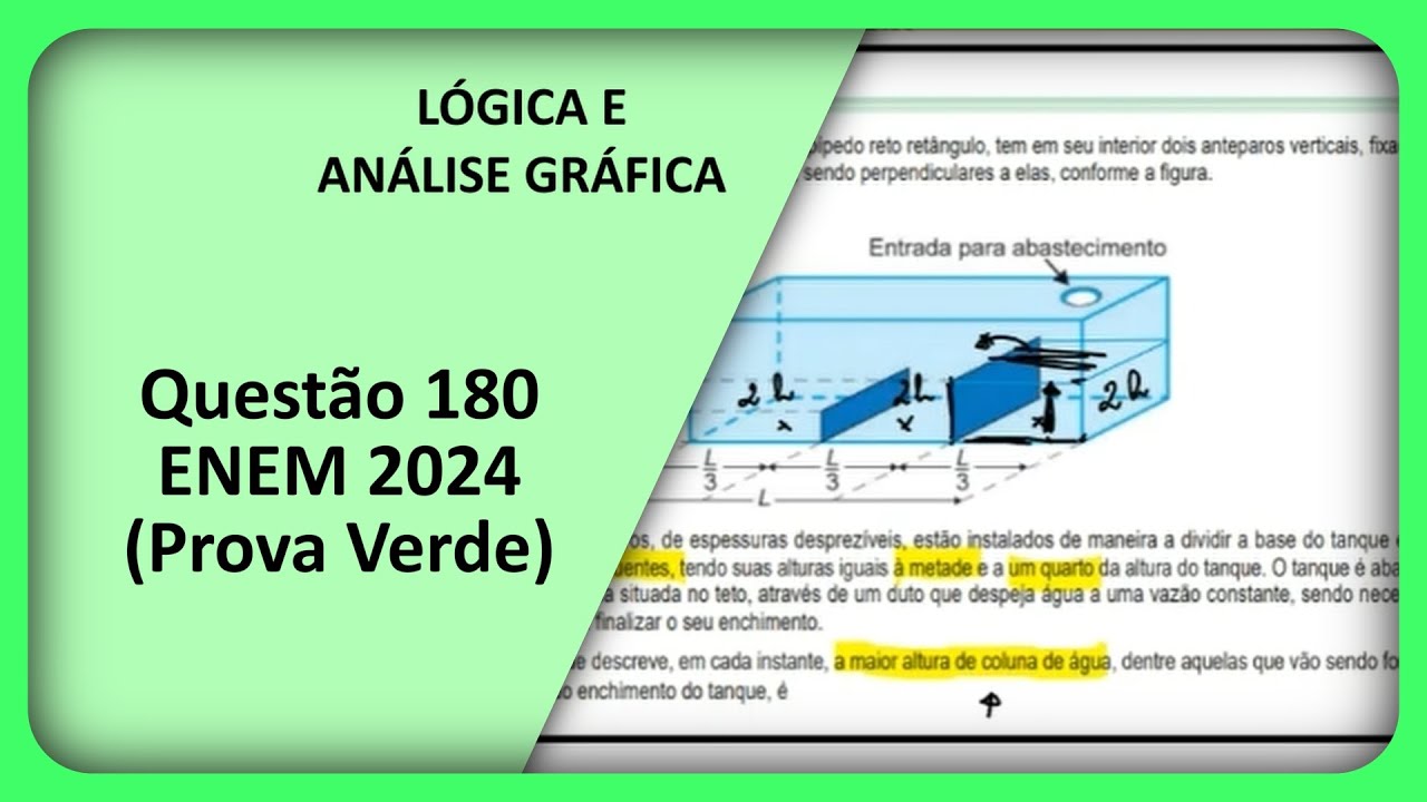 Questão 180 - ENEM 2024 (Prova Verde) - LÓGICA E ANÁLISE GRÁFICA - YouTube