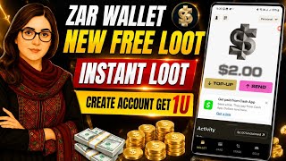ZAR Wallet New Free Loot 💸 | Create Account & Get 1U Instantly | ZAR Wallet Complete Guide 2026