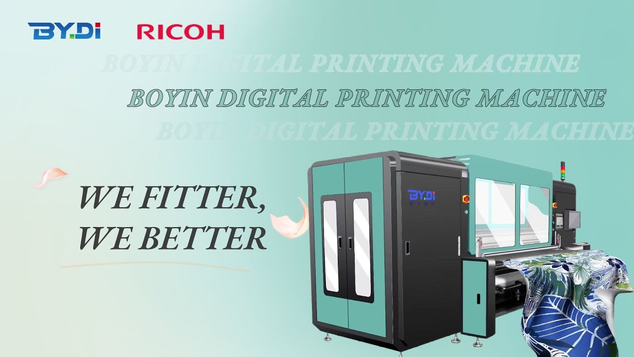 BYDI’s digital textile printing machine real video in Hangzhou factory ...