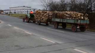 Deutz F3L 514/51 mit 2 Anhänger Brennholz