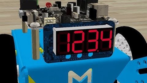 mBot simulation in V-REP, seven segment display