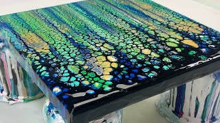 108. Peacock Inspired Acrylic Swipe | Acrylic Pouring Tutorial screenshot 5