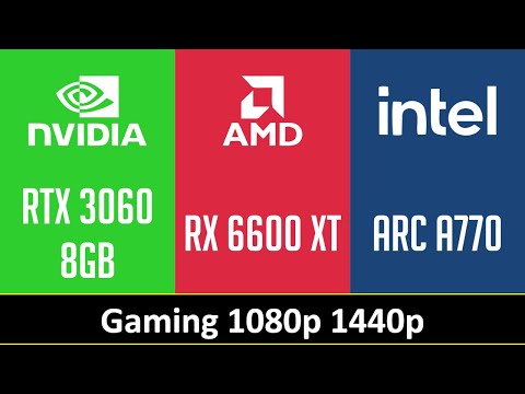 RTX 3060 8GB vs RX 6600 XT vs ARC A770 - Gaming 1080p 1440p
