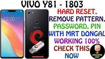 VIVO Y81 - 1803 FORMAT, REMOVE PATTERN LOCK WITH MRT DONGAL | DEVELOPER DOST