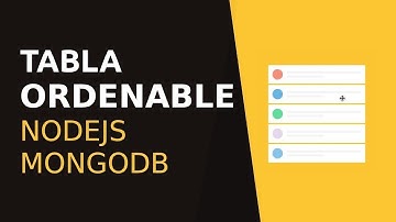 Nodejs & Mongodb, Tabla Ordenable con jQuery UI  2019