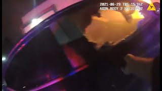 VIDEO: Hayward Police Rescue Sleeping Man Revving, Burning Car
