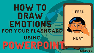 HOW TO DRAW EMOTIONS IN POWERPOINT | FLASHCARD | HURT #powerpoint #flashcards #gurosensei #drawing