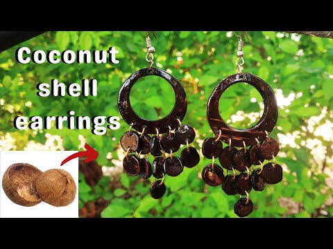Amazon.com: Handmade Coconut Shell Oval Shape Earring with Small Cotton  Pouch, Women Fashion Jewelry (Silver Hook) : Handmade Products