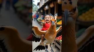 small girl and Hoopoes hearttouching story #ai #baby