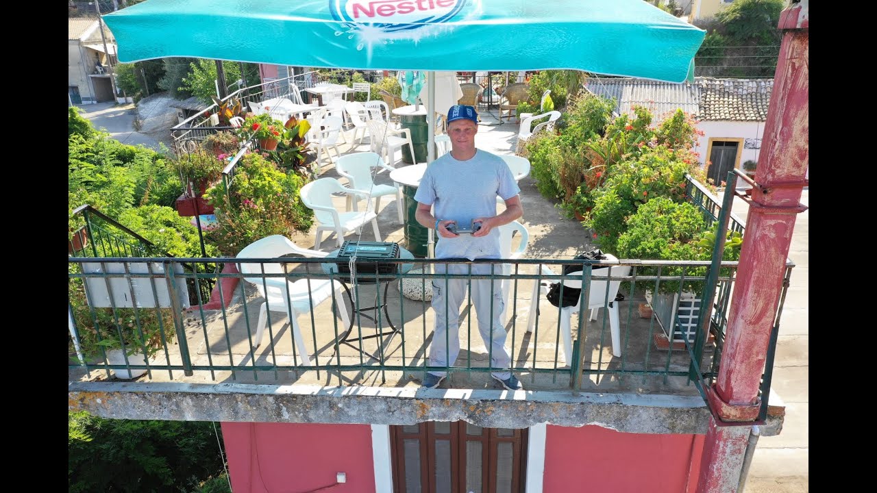 Flying my Drone from the Top of a Mountain and out to Sea in Corfu