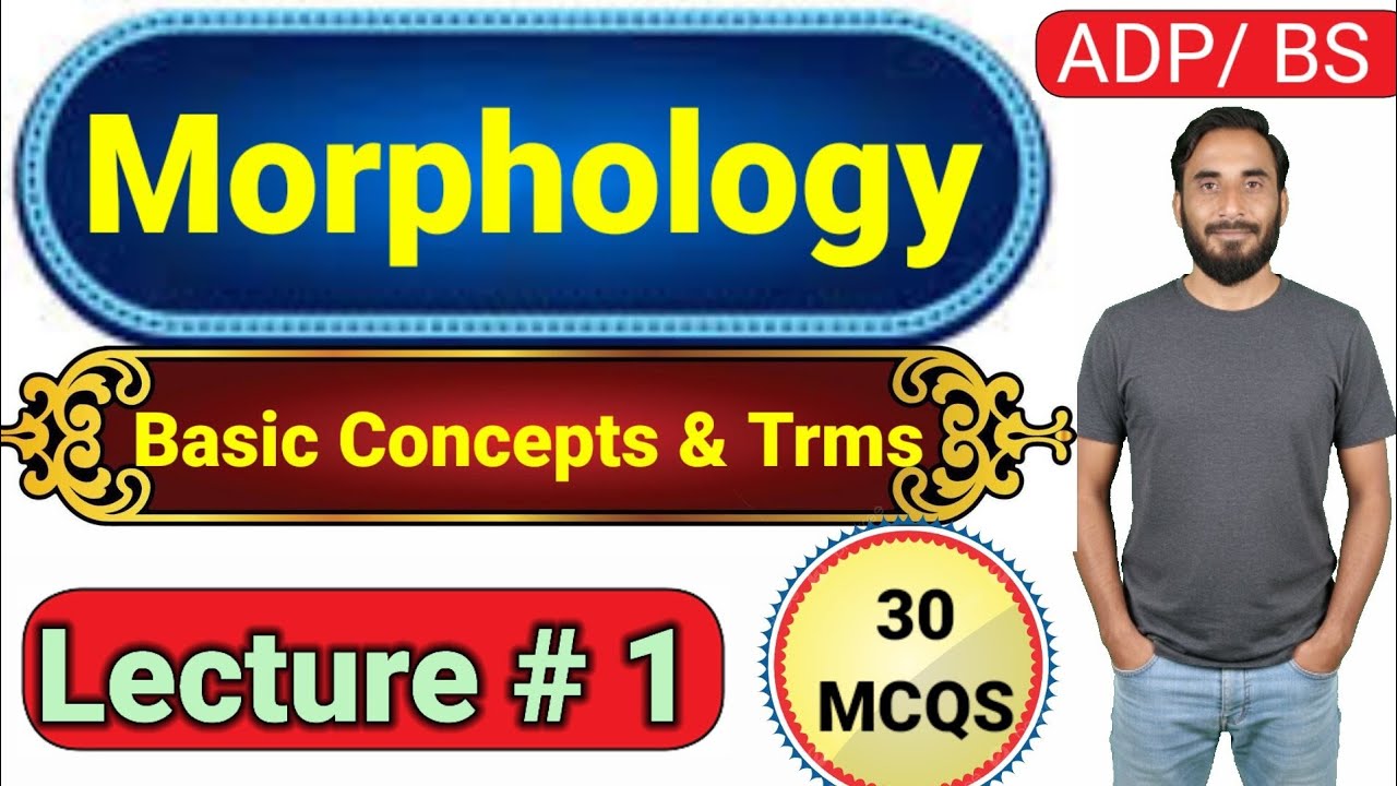 Lecture 1 | ADP & BSC English | Morphology Basic Concepts & Terms | 30 MCQs | By Ishaq Abbasi