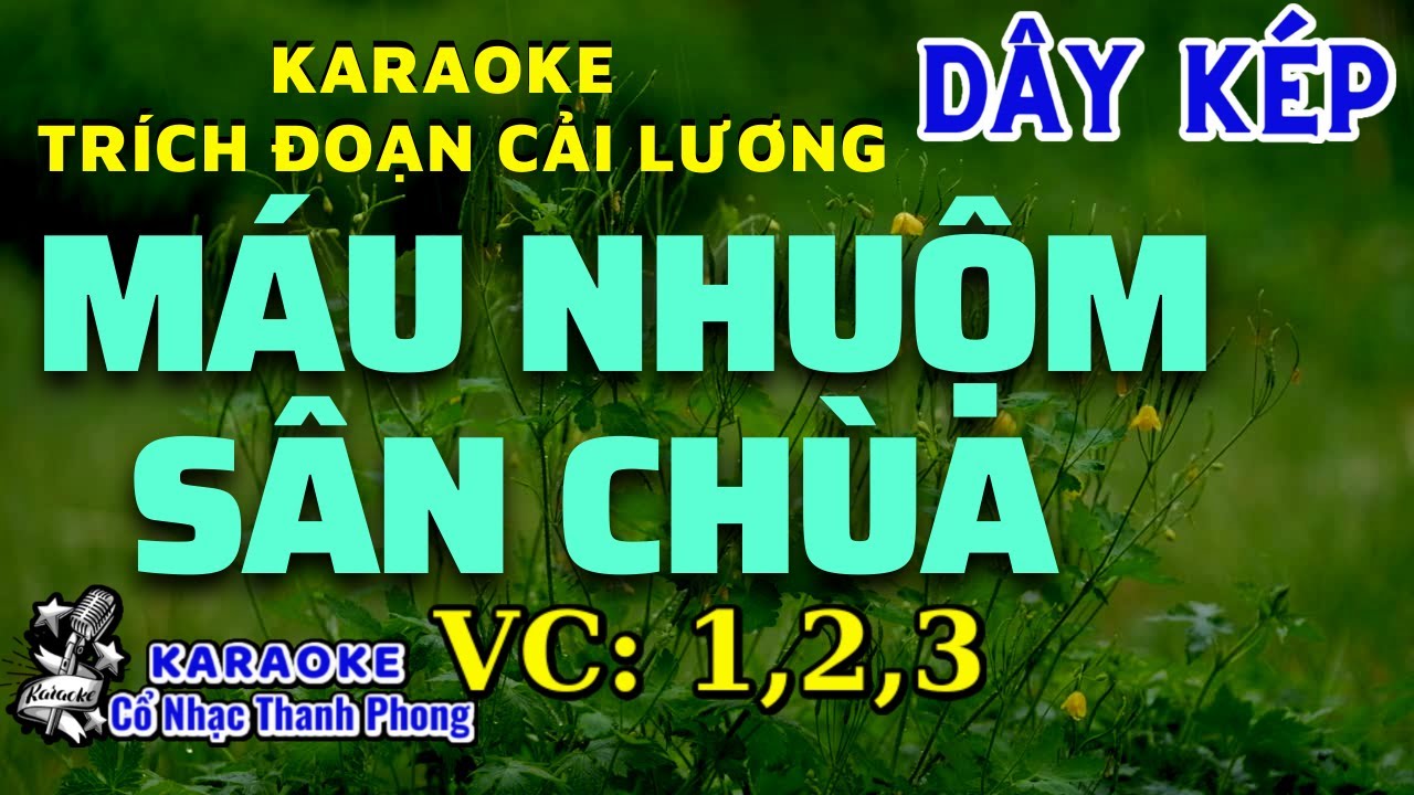 Karaoke Trích Đoạn Cải Lương Máu Nhuộm Sân Chùa I Dây Kép