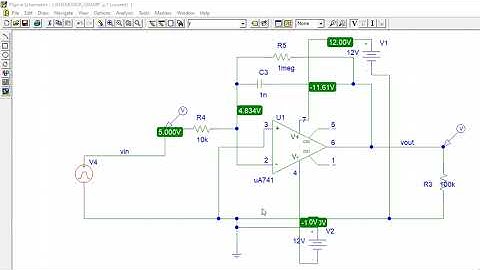 Pspice |  Op-amp  as  integrator  | Wave Shaping
