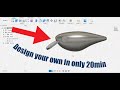 Easy way to design a crankbait fishing lure in 20min with Fusion360