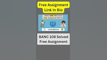Download IGNOU BANC 108 Solved Free Assignment 2024-25  #ignou #students