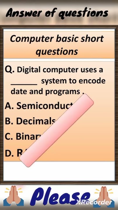 computer basic questions || computer questions answer in English || # ...