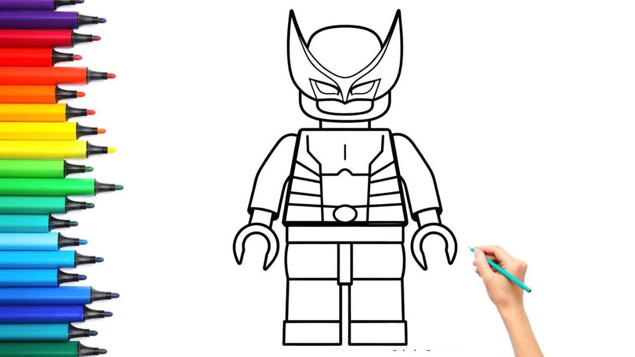Рисование, раскрашивание и создание картинок с Железным Человеком из Лего для детей и малышей_Дет...