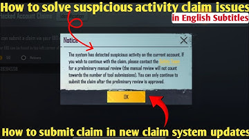 The system has detected suspicious activity on current account | How to submit claim & solve issues