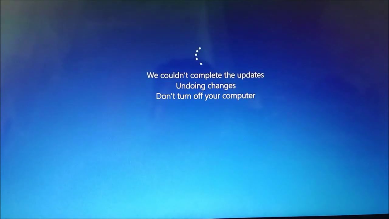 windows 10 update undoing problem solved - YouTube